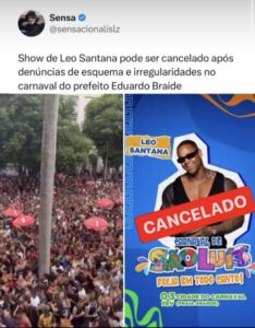 FAKE NEWS!!! Gestão Braide não vai cancelar show milionário de Léo Santana