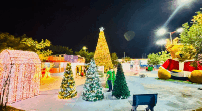 Decoração de Natal de Santa Rita encanta moradores