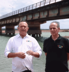 Brandão e Aparício conduzem vistoria da Sinfra em ponte de Pinheiro
