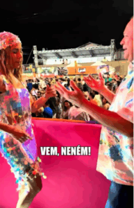 ‘Vem, neném’: Brandão se empolga com primeira-dama no Carnaval