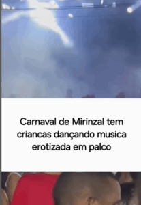 Carnaval em Mirinzal tem crianças dançando música de cunho sexual; MP deve investigar