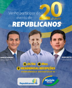 Republicanos promove grande ato nesta semana no Maranhão