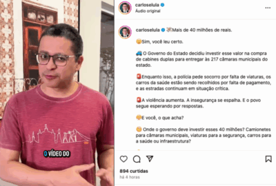Deputado Carlos Lula divulga fake news sobre entrega de veículos no MA