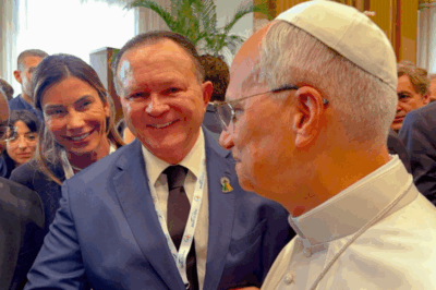 Brandão participa de audiência no Vaticano com o papa Leão XIV
