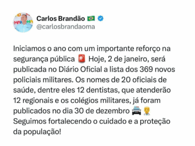 Governador Brandão nomeia 369 policiais militares e 20 oficiais de saúde