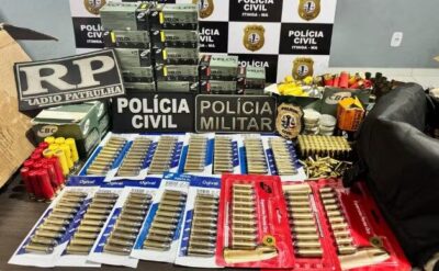 Polícia prende homem com 600 munições que seriam vendidas para facções em Itinga