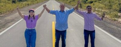 Em Urbano Santos, Iracema Vale comemora entrega de trecho da estrada que liga a cidade a Barreirinhas