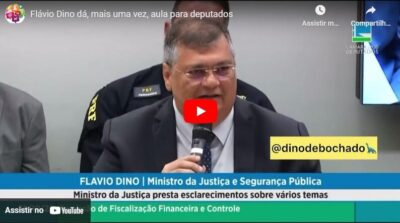 Vídeo! Dino mais uma vez, almoçou e jantou baixos cognitivos na Câmara dos deputados
