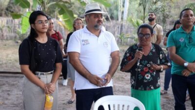 Vereador Elizeu Tantan e candidata a vice na chapa de Dr Kaio, Ana Lívia são recebidos com festa no povoado Beira Rio