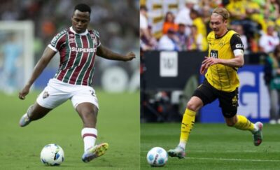 Números de Arias, do Fluminense, melhores do que de Brandt, do Borussia