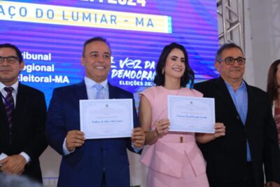 Fred Campos e Mariana Brandão são diplomados prefeito e vice prefeita de Paço do Lumiar…