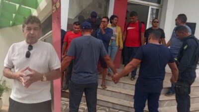 Guardas Municipais de Pinheiro protestam contra atrasos salariais, veja o vídeo