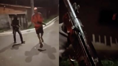 URGENTE! Homens são flagrados desfilando armados até com metralhadora nas ruas de São Luís; veja o vídeo: