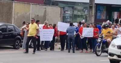 Funcionários do grupo Mateus fazem protesto em São Luís