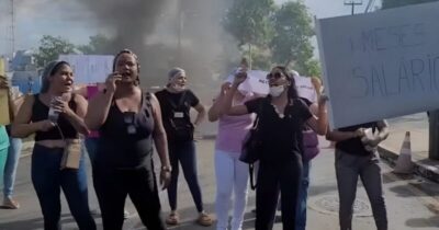 Funcionários protestam por salários atrasados em São Luís