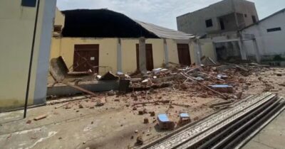 Teto de igreja e forro de centro de saúde caem no Maranhão
