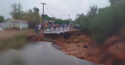 Rodovia estadual rompe no interior do Maranhão