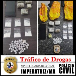 Polícia civil do MA apreendeu drogras sendo transportadas dentro de pacotes de cuscuz