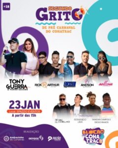 BLOCÃO DO COHATRAC SE PREPARA POR SEGUNDO GRITO DE PRÉ-CARNAVAL NESTE DOMINGO (23). COM TONY GUERRA, FORRÓ SACODE, ERICKSON ANDRADE E ANDSON MENDONÇA.