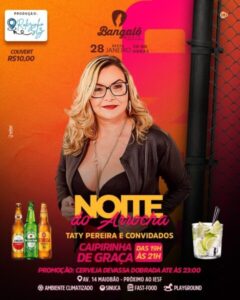 NOITE DO ARROCHA NESTA SEXTA-FEIRA (28) COM TATY PEREIRA E CONVIDADOS