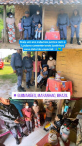 JOVEM LUCIANO, DO POVOADO MAÇARICÓ, É SURPREENDIDO PELA PRESENÇA DA POLÍCIA MILITAR DE GUIMARÃES, NO SEU ANIVERSÁRIO