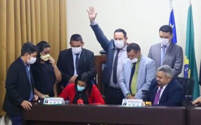 Eleito por 11 votos, Lucas do Beiradão é o novo Presidente da Câmara Municipal de Pinheiro