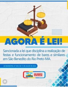 LEI MUNICIPAL REGULAMENTA HORÁRIO DE FUNCIONAMENTO DE BARES, SHOWS E SIMILARES EM SÃO BENEDITO DO RIO PRETO