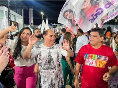 NUMA DEMONSTRAÇÃO DE FORÇA POLÍTICA, ASTRO DE OGUM REÚNE CERCA DE 6 MIL PESSOAS. EM APOIO A BRANDÃO, FLÁVIO DINO, MÁRCIO JERRY E ANA DO GÁS NA BATUQUE BRASIL.