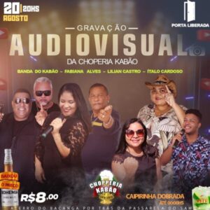 GRAVAÇÃO DO DVD DA CHOPERIA KABÃO, NESTE SÁBADO (20) COM ENTRADA FRANCA