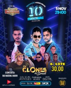 IMPERDÍVEL: SUPER SHOW DA BANDA “OS CLONES DO BRASIL”