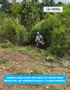 PREFEITURA DE CEDRAL REALIZA TRABALHO DE LIMPEZA NA PRINCIPAL VIA DE SANTANINHA