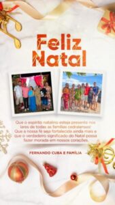 FERNANDO CUBA E FAMÍLIA DESEJA UM FELIZ NATAL QUE O ESPÍRITO NATALINO ESTEJA PRESENTE NOS LARES DE TODOS OS CEDRALENSES