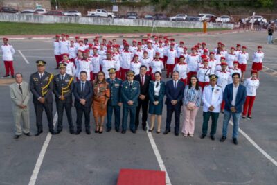 VICE-GOVERNADOR FELIPE CAMARÃO, SECRETÁRIO SÍLVIO LEITE E CEL. CÉLIO ROBERTO PARTICIPAM DA FORMATURA DE 226 ALUNOS DO COLÉGIO MILITAR