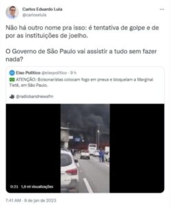 “É TENTATIVA DE GOLPE”, ALERTA CARLOS LULA PARA ESCALADA DE MANIFESTAÇÕES NO PAÍS