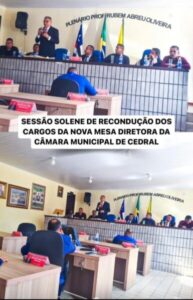 VEREADOR MAURÍCIO REIS É RECONDUZIDO PARA PRESIDIR A CÂMARA DE CEDRAL POR MAIS UM MANDATO