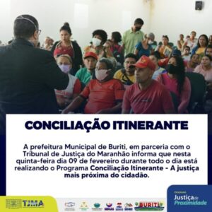 BURITI: CONCILIAÇÃO ITINERANTE