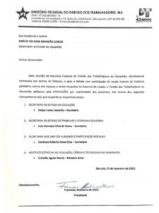 Veja os quatro nomes que o PT/MA indicará para as secretarias do governo Brandão