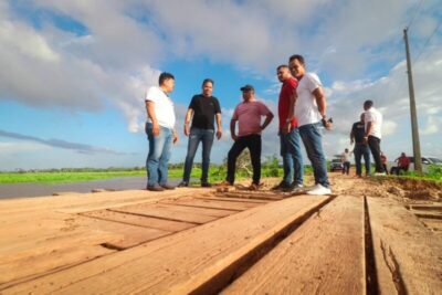 Prefeito Luciano e equipe da infraestrutura fazem levantamento de pontes que serão construídas em concreto