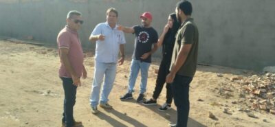 PAÇO DO LUMIAR: SECRETÁRIO ACOMPANHA EQUIPE DA AGEM EM VISTORIA A OBRA DA PRAÇA DE ALIMENTAÇÃO NO MAIOBÃO