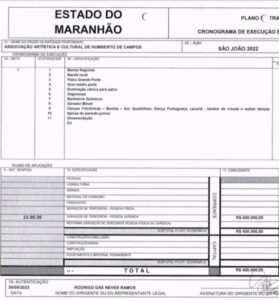 Bomba: Associação de Humberto de Campos gastou o montante de 400 mil em um pequeno evento de São João em 2022.