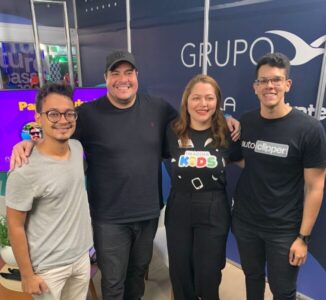 Neemias Silva, Business Developer e Alionália Lopes são entrevistados Podcast da Venture Builder do Grupo Mirante na Expo Indústria Maranhão