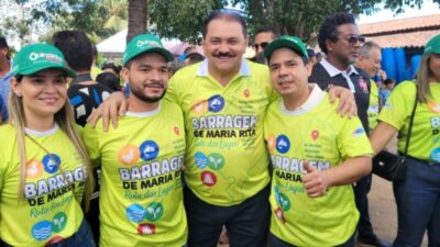 Quinzinho participa da solenidade de assinatura da ordem de serviço da construção da barragem Maria Rita
