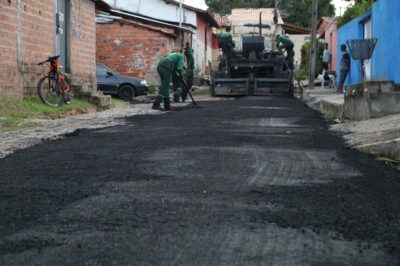 Prefeitura de Timon avança com obras de asfalto no Parque União