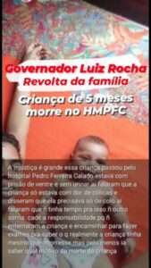 Gestão de Governador Luís Rocha penaliza até os recém-nascidos