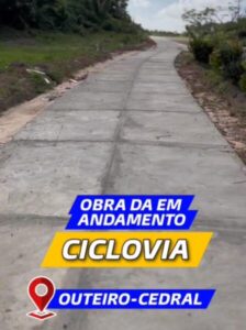 A PREFEITURA DE CEDRAL SEGUE AVANÇANDO COM A OBRA DA CICLOVIA, E A OPOSIÇÃO NÃO SE CONFORMA