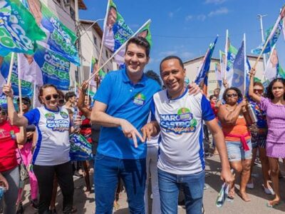 MARCOS CASTRO REALIZA CAMINHADA AO LADO DO DEPUTADO FERNANDO BRAIDE NO BAIRRO DA ILINHA