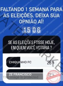 Enquete realizada por sobrinha do vereador Raimundo Leonel aponta vitória disparada de Dr. Zé Francisco em Codó