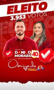 DANILO MORAIS É ELEITO PREFEITO DE CEDRAL COM MAIS DE 3.900 VOTOS