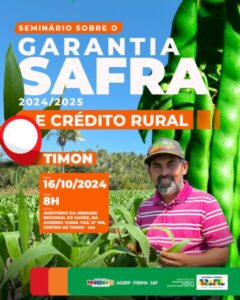 AGERP realiza Seminário de Capacitação sobre o Programa Garantia Safra 2024/2025 em Timon nesta quarta-feira (16)