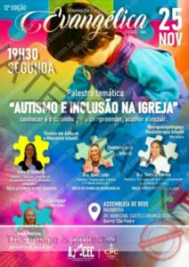 2º dia de programação da Semana da Cultura Evangélica em Codó abordará “AUTISMO E INCLUSÃO NA IGREJA”